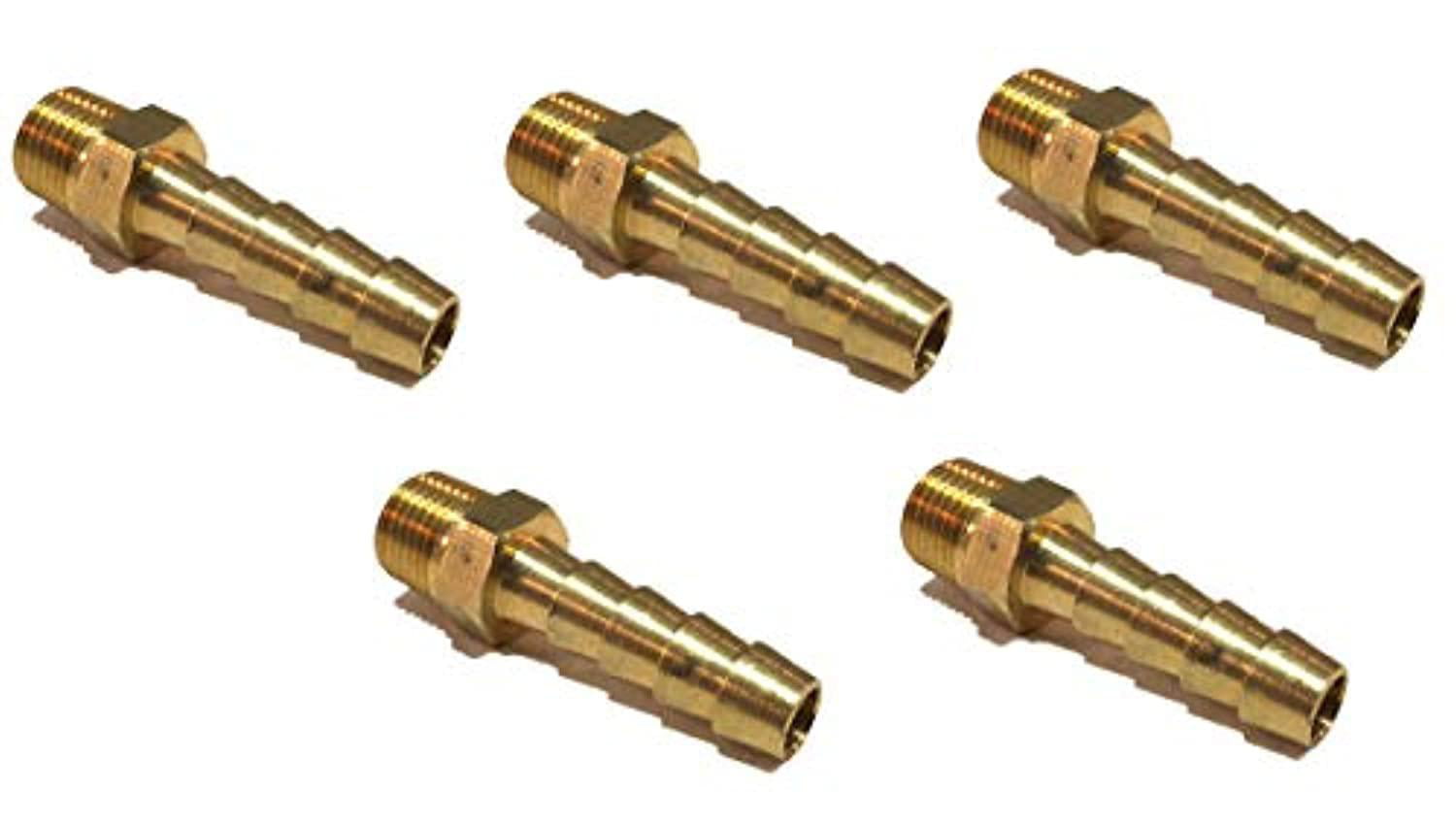 Water Oil EDGE INDUSTRIAL 3/4 Hose ID to 1 Male NPT MNPT Straight Brass Fitting Fuel AIR Qty 25 WOG Gas 