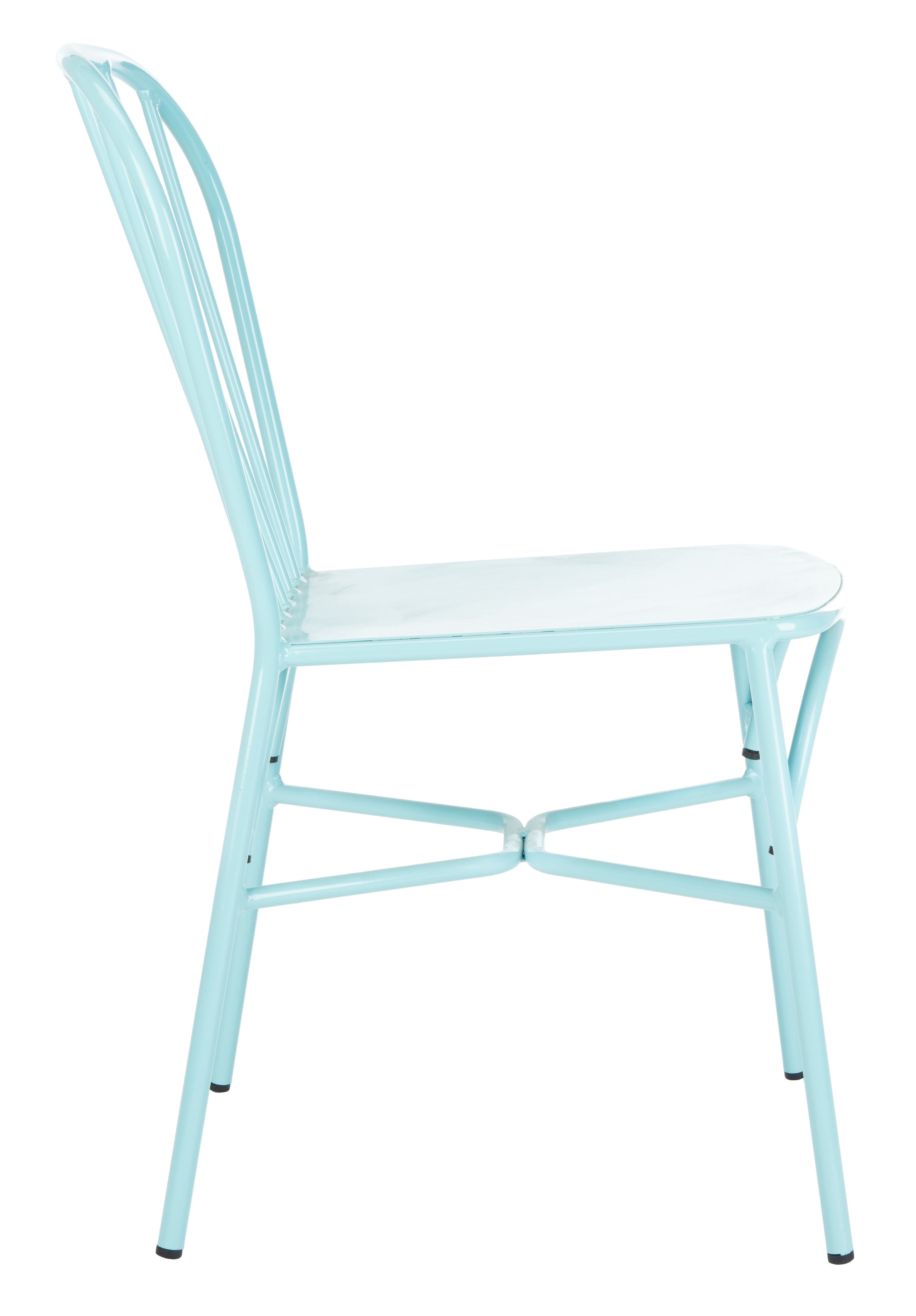 SAFAVIEH Everleigh Outdoor Patio Side Chair, Baby Blue, Set of 2
