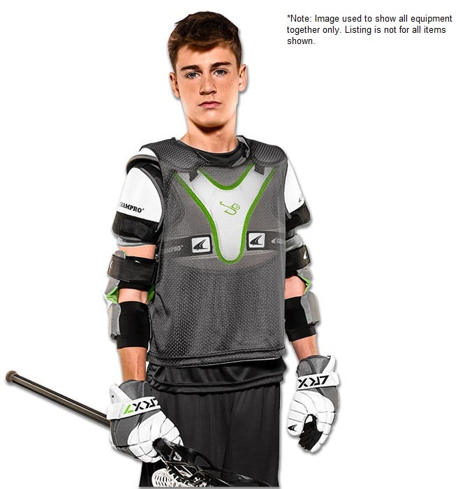 XXS-L Grey Adjustable Straps Champro Lacrosse LRX7 Junior Arm / Elbow Pads 