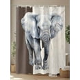 thumbnail image 4 of Vintage Elephant Shower Curtain Set, Waterproof Shower Curtains for Bathroom, Modern Art Animal Watercolor Washable Fabric Cloth Bath Curtain for Bathtub Decoration with Hooks 72x78 Inches, 4 of 6