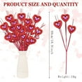 thumbnail image 3 of Valentine Day Heart Glitter Branches, 19" Sparkling Heart-Shaped Picks, Romantic Pink and Red Heart Pick for Vases, Glitter Heart Pick Bouquet for Weddings, Anniversaries, Home & Table Decor​, 3 of 5