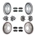 thumbnail image 1 of Transit Auto Front Rear Hub Bearings Assembly Coated Disc Brake Rotors and Semi-Metallic Pads Kit (10Pc) for Car Hyundai Ioniq Kia Niro - Left Right Side (Driver Passenger) KBB-122789, 1 of 11