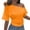 X53 Orange, variant on Glisme Shirts for Women Solid Color Short Sleeve Off One Shoulder Neck Shirt Summer Soft Shirt for Women Size 2XL Purple