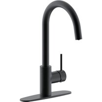 Westbrass KH31B-62 HotMaster 3 in 1 Single Handle Dual Waterway Kitchen Faucet, Matte Black