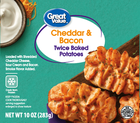 Great Value Loaded (Cheddar & Bacon) Twice Baked Potatoes – Walmart ...