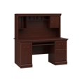 thumbnail image 1 of BBF Birmingham Collection - Pedestal desk - with hutch - rectangular - harvest cherry - harvest cherry base, 1 of 9