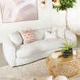 thumbnail image 2 of Isabella Faux Sheepskin Upholstered Sofa Natural, 2 of 10