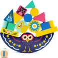 thumbnail image 1 of Juego De Apilamiento De Búho De Madera Para Niños, Bloques De Equilibrio, Juguete Educativo Para Edades Tempranas, Habilidades Motoras Finas Y Juguete De Clasificación De Formas Cateissary FN005648-00, 1 of 6