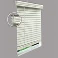 thumbnail image 5 of Cordless 2" Faux Wood Blinds, Venetian Horizontal Blinds Window Partial Inside Mount White, 33.5" W x 60" H, 5 of 7