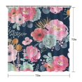 thumbnail image 5 of Waterproof Beautiful Colorful Floral Shower Curtain 72x72 Inch Boho Style Polyester Unique Shower Curtain for Bathroom Hotel Home Decor with 12 Plastic Hooks, 5 of 5