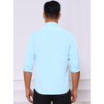 thumbnail image 3 of DARING DIVA Men's Point Collar Button Long Sleeve Business Shirts 2XL Light Blue, 3 of 7