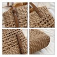 thumbnail image 6 of Beach Tote Bag for Women, Straw Shoulder Bag, Hand Woven Bags for Summer, Braided Boho Purses - coffee, 6 of 6