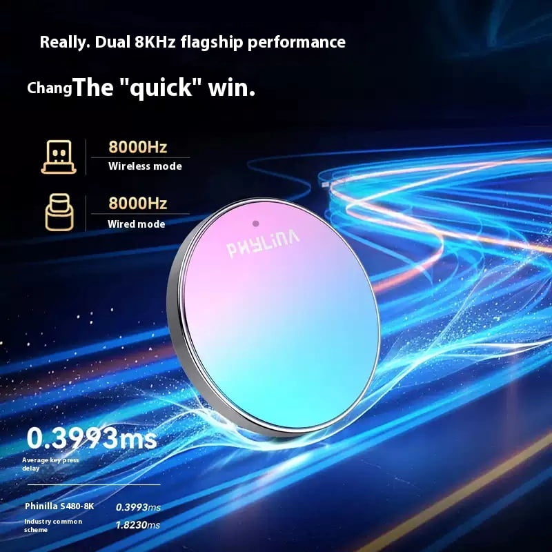 Phylina S480 Wireless Mouse Daul 8k Paw3395 Gaming Mouse Paw3950 Lightweight 8k Customized Office Computer Accessories Gifts