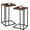 Rustic Brown, variant on C Shaped Side Table Set of 2, Skinny Sofa Table for Sofa and Bed, Couch Tables That Slide Under, Small End Tables for Living Room, Bedroom or Small Spaces, Rustic Brown