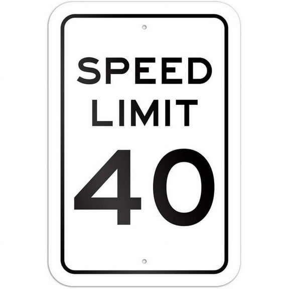 Speed Limit 40 Sign