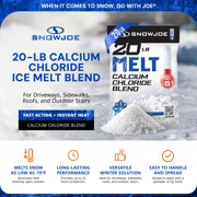 Snow Joe Calcium Chloride Ice Melt Blend, Snow Removal for Driveway, 20 Lbs