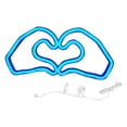 thumbnail image 2 of Lámparas De Plástico Luz de neón LED azul en forma de corazón para decoración de San Valentín (1 unidad) JASKFLY, 2 of 8