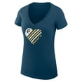 thumbnail image 2 of Women's G-III 4Her by Carl Banks Navy Indiana Pacers Super-Slim Fit Lightweight Heart V-Neck T-Shirt, 2 of 3