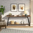 thumbnail image 4 of Tribesigns 70.9 inch Long Console Table Behind Sofa Couch, Industrial Entryway Table for Living Room Brown, 4 of 7