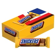 SNICKERS Peanut Butter Squared Singles Size Chocolate Candy Bars, 1.78 Oz. Pack, 18 Ct.Box