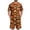Gray, variant on Leidass Mens Pajama Set Short Sleeve Crewneck Sleepwear Set Casual Lounge Set with Shorts Relaxed Fit Graphic Print Beige L