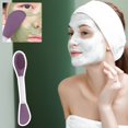 thumbnail image 1 of Cepillo de silicona de doble cabezal para mascarillas faciales, ideal para mezclar mascarillas y productos de limpieza. Incluye un aplicador de silicona suave., 1 of 5