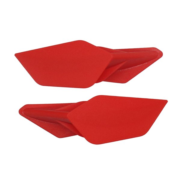 dinámicas para motocicleta, 2 uds., elegante, resistente, de aletas de frontal moldeado para piezas de motocicleta Rojo DYNWAVEMX Kits de alas dinámicas delanteras