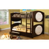 Furniture of America Baseball Twin over Twin Bunk Bed with Storage Drawers