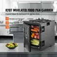 thumbnail image 2 of KFFKFF Insulated Food Container, 82 Qt Capacity, LLDPE Material with Secure Double Buckles, Front Access Food Heating Box with Grips, Stackable Design for Food Service, Cafeterias, and More. Black, 2 of 9