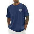 thumbnail image 2 of FITORON Mens Graphic T Shirt, Short Sleeve Causal Print Crew Neck Summer Men's Tees Navy, 2 of 4