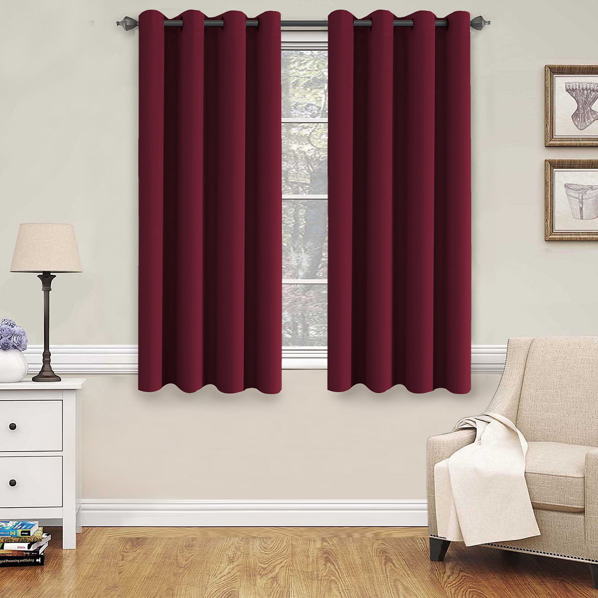 Grommet Thermal Insulated Summer Heat/Win Texlab Blackout Curtains for Bedroom