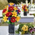 Artificial Cemetery Flower for Graves, Cemetery Memorial Flowers with