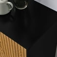 thumbnail image 6 of 39in Buffet Cabinet Sideboards Storage Cabinet, Accent Neutral Table Cabinet for Bedroom, Living Room, Entryway, Kitchen Tableware (Black Solid Wood), 6 of 7