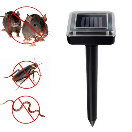 Ultrasonic Pest Repeller, Wikoo Solar Powered Waterproof Outdoor Animal Repeller, Drives Away Moles, Rodent, Vole, Gopher, Snake for Outdoor, Lawn, Garden and (Best Way To Keep Snakes Away From Your Yard)