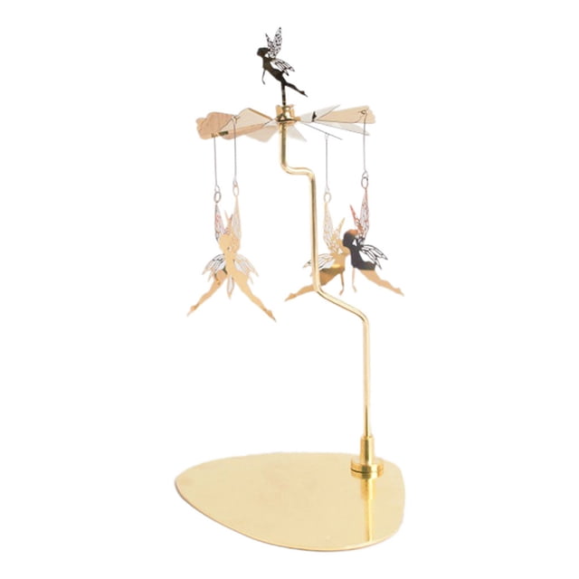 Naiovety Giratorio Tea Light Holder Hogar Escritorio Decoración Mariposa Iluminación y accesorios Hada