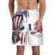 thumbnail image 1 of Fotbe Patriotic Skull Art Trajes de Baño Estampados para Hombre, Shorts de Verano de Secado Rápido, Ropa de Playa, Bañadores-Small, 1 of 6