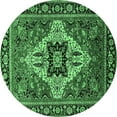 thumbnail image 1 of Ahgly Company Indoor Round Oriental Emerald Green Industrial Area Rugs, 3' Round, 1 of 4