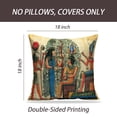 thumbnail image 2 of LALILO Throw Pillow Covers Egyptian With Egyptian Ancient Egyptian Cushion Cover 18" x 18", 2 Pack, 2 of 6