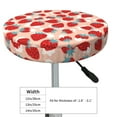 thumbnail image 4 of Balery Red Strawberry Fundas de asiento para taburete de bar redondo de tela de terciopelo ajustables que protegen de arañazos y manchas para sillas de 14 a 17 pulgadas.-14 inch, 4 of 7