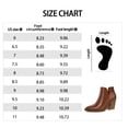 thumbnail image 6 of Pennysue Women's Middle Heel Ankle Booties Brown Thick Heeled Stacked Short Boots Size 10M, 6 of 8