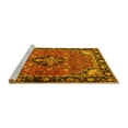 thumbnail image 2 of Ahgly Company Machine Washable Indoor Round Persian Yellow Traditional Area Rugs, 3' Round, 2 of 4