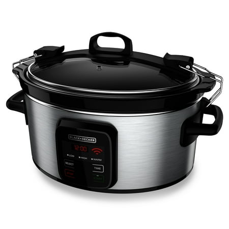 Black Decker Wifi Enabled 6 Quart Slow Cooker Stainless Steel Scw3000s