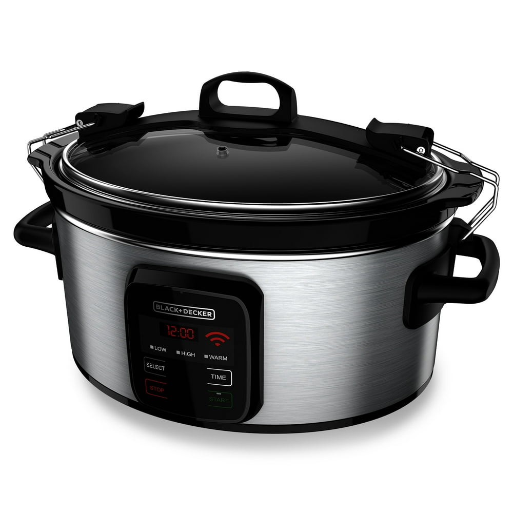BLACK+DECKER WiFi Enabled 6Quart Slow Cooker, Stainless Steel