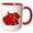 Red/White, variant on 3drose, Funny Red and Yellow Spotted Hippo, 15oz Mug