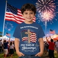 thumbnail image 2 of Gunia Kids Boys 250 Anniversary Shirt Short Sleeve 4Th Of July Independence Day Flag Patriotic Casual Crewneck Tops Tee Breathable T-Shirt For Toddler To Teen 1-13 Years, 2 of 4