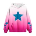 thumbnail image 6 of Hoodie for Teen Girls Gradient Color Star Graphic Printed Hooded Sweatshirt Oversized Long Sleeve Casual Pullover Cute Comfy Outwear Sport Trendy Y2K Jackets 4-14 Years Tween, 6 of 7