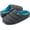 Dark Grey/Blue, variant on Ravelier Men’s Puffer Style Memory Foam House Slippers
