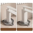 thumbnail image 4 of Silicone Faucet Sink Splash Guard Mat Behind Draining , 3.5×4.2 inches Compact Tap Sink Protector, 1 Pc Heavy Duty Countertop Water Diverter Draining Mats, Kitchen Gadget Accessories,Dark Grey, 4 of 9