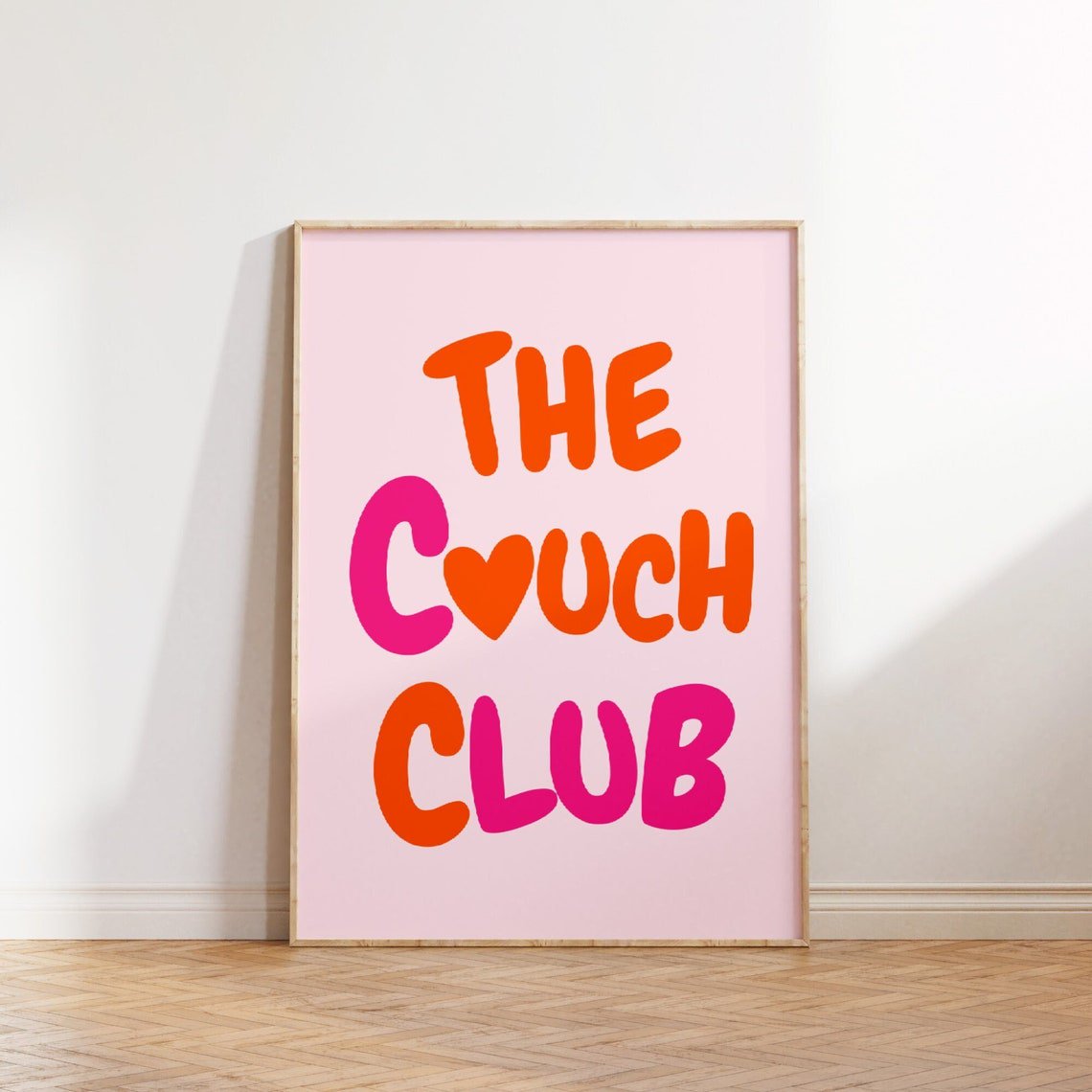 Couch Club Wall Art Print Minimalist Living Room Decor
