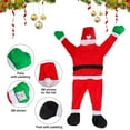 thumbnail image 3 of Deago 5.6' Hanging Santa Claus Outdoor Christmas Decoration Funny Large Climbing Santa Claus Suit Xmas Tree Hanging Ornaments for Home Door Wall Car Roofs Yard Decor, 3 of 8